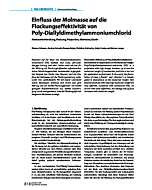Einfluss der Molmasse auf die Flockungseffektivität von Poly-Diallyldimethylammoniumchlorid