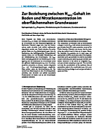 Zur Beziehung zwischen Nmin-Gehalt im Boden und Nitratkonzentration im oberflächennahen Grundwasser