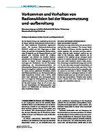 Vorkommen und Verhalten von Radionukliden bei der Wassernutzung und -aufbereitung