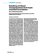 Besiedlung von Wasserversorgungsnetzen durch Asseln und andere Invertebraten
