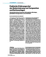 Praktische Erfahrungen bei der Modernisierung von Pumpwerken und Rechenanlagen