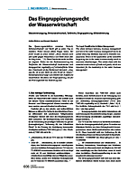 Das Eingruppierungsrecht der Wasserwirtschaft