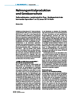 Nahrungsmittelproduktion und Gewässerschutz