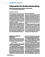 Kalkprodukte für die Wasserbehandlung