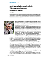 40 Jahre Arbeitsgemeinschaft Trinkwassertalsperren / Grußwort zum ATT Symposium