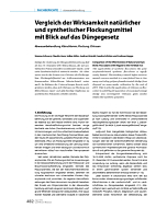 Vergleich der Wirksamkeit natürlicher und synthetischer Flockungsmittel mit Blick auf das Düngegesetz