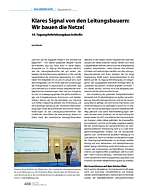 Klares Signal von den Leitungsbauern: Wir bauen die Netze!