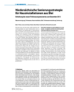 Niedersächsische Sanierungsstrategie für Hausinstallationen aus Blei