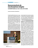Ressourcenschutz als interdisziplinäre Aufgabe
