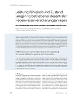 Leistungsfähigkeit und Zustand langjährig betriebener dezentraler Regenwasserversickerungsanlagen