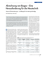 Abrechnung von Biogas – Eine Herausforderung für die Messtechnik