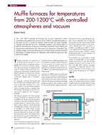 Muffle furnaces for temperatures from 200-1200°C with controlled atmospheres and vacuum