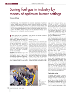Saving fuel gas in industry by means of optimum burner settings