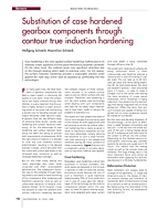 Substitution of case hardened gearbox components through contour true induction hardening