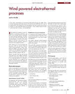 Wind powered electrothermal processes