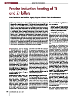Precise induction heating of Ti and Zr billets