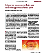 Reference measurements in gas carburizing atmospheres: part